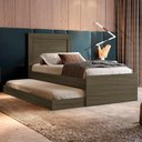 Ver imagem 2 de Bicama Cama Solteiro com Cama Auxiliar Mdf Luara Castanho Decmade