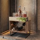 Ver imagem 2 de Mini Adega Aparador Barzinho Industrial com Espelho Aurora