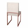 Cadeira de Jantar Escritorio Industrial Garden Ferro Bronze Suede Bege - Móveis Mafer - 3