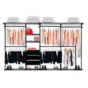 Ver imagem 1 de Closet Aramado - Linear Clr 250 com Gaveta - 3,40m - Preto
