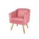 Ver imagem 2 de Kit 2 Poltronas para Sala Recepção Escritório Consultório Suede Rosa
