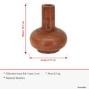Ver imagem 7 de Vaso Decorativo de Madeira Natural 16x13x13cm Enfeite Sala Mesa Estante Aparador