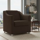 Ver imagem 1 de Poltrona Decorativa Mila Confortável para Sala Recepção Manicure Barbearia Consultório Pés Cromado