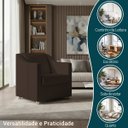 Ver imagem 6 de Poltrona Decorativa Mila Confortável para Sala Recepção Manicure Barbearia Consultório Pés Cromado