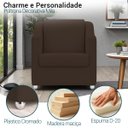Ver imagem 4 de Poltrona Decorativa Mila Confortável para Sala Recepção Manicure Barbearia Consultório Pés Cromado