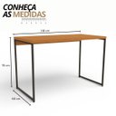 Ver imagem 3 de Mesa de Escritório Escrivaninha Vintage Aço Industrial 118cm Canela/preto Fosco