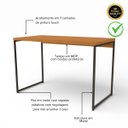 Ver imagem 4 de Mesa de Escritório Escrivaninha Vintage Aço Industrial 118cm Canela/preto Fosco