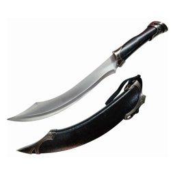 Adaga Facão Espada Medieval Estilo Senhor Dos Anéis Élfica em Metal Decorativa 42,5 Cm Genuinos Adag - 5