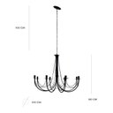 Ver imagem 2 de Lustre grande Luminária Ferro Teto Rústica Aramado 8 Bocais pé direito decoração MINAS ARTE PRÓPRIA