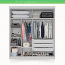 Ver imagem 5 de Guarda Roupa Casal 2 Portas de Correr 3 Gavetas Búzios 100% MDF Branco