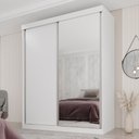 Ver imagem 1 de Guarda Roupa Casal 2 Portas de Correr 3 Gavetas Búzios 100% MDF Branco