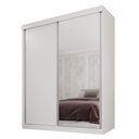 Ver imagem 3 de Guarda Roupa Casal 2 Portas de Correr 3 Gavetas Búzios 100% MDF Branco
