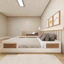 Ver imagem 4 de Cama Montessoriana Casal Infantil Sol Branco/Carvalho Mel