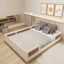 Ver imagem 1 de Cama Montessoriana Casal Infantil Sol Branco/Carvalho Mel