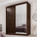 Ver imagem 1 de Guarda Roupa Casal 2 Portas de Correr 3 Gavetas Búzios 100% MDF Marrom/New Canion