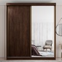 Ver imagem 2 de Guarda Roupa Casal 2 Portas de Correr 3 Gavetas Búzios 100% MDF