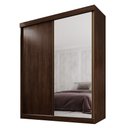 Ver imagem 3 de Guarda Roupa Casal 2 Portas de Correr 3 Gavetas Búzios 100% MDF Marrom/New Canion