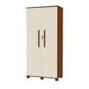 Ver imagem 1 de Armário Multiuso Helano 2 Portas 10 Prateleiras MDF Canela Off White Casah