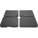 Ver imagem 4 de Ombrellone Lateral Suspenso para Jardim Cl-Bo-60L com Base Modular 60L 4 Peças Marrom e Preto