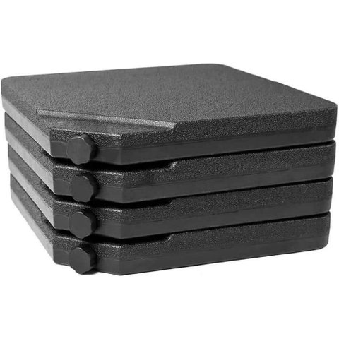 Ombrellone Lateral Suspenso para Jardim Cl-Bo-60L com Base Modular 60L 4 Peças Marrom e Preto
