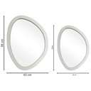 Ver imagem 3 de Kit Espelho Decorativo Orgânico Branco 29x44cm e 43x58cm Epm