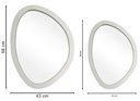 Ver imagem 3 de Kit Espelho Decorativo Orgânico Branco 29x44cm e 43x58cm Epm