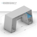 Ver imagem 3 de Mesa Gamer com Espaço para CPU London 150,5cm Preto E Azul