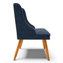 Ver imagem 6 de Kit 6 Cadeiras Estofadas para Sala de Jantar Pés Palito Lia Suede Azul Marinho - Ibiza