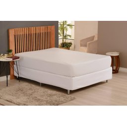 Capa de Colchão Impermeável Tamanho Casal King Size Branca - 1