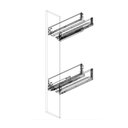 Ver imagem 2 de Kit para Porta Tempero Blumotion Space Twin 20kg 450 Mm 770x45s0s Blum 04852798 - Branco Seda Escova