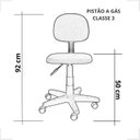 Ver imagem 2 de Cadeira Escritório Secretária Giratória em Tecido