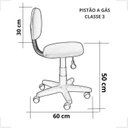 Ver imagem 3 de Cadeira Escritório Secretária Giratória em Tecido