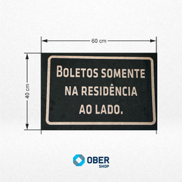 Tapete Capacho Estampado - 40cm X 60cm:boletos Somente na Residência Ao Lado. - 3