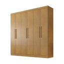 Ver imagem 3 de Guarda Roupa Casal 6 Portas 4 Gavetas Belém Marrom/Cinamomo