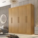 Ver imagem 1 de Guarda Roupa Casal 6 Portas 4 Gavetas Belém Marrom/Cinamomo