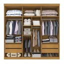 Ver imagem 2 de Guarda Roupa Casal 6 Portas 4 Gavetas Belém Marrom/Cinamomo