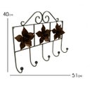 Ver imagem 4 de Cabide para Quarto de Parede de Ferro para Roupa e Bolsa com Flores Libertas Rosas Artesanato Verniz