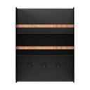 Ver imagem 3 de Porta Temperos em Aço Carbono Preto e Madeira C/ Porta Papel - 40cm Linha Home