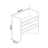 Porta Temperos em Aço Carbono Preto e Madeira C/ Porta Papel - 40cm Linha Home - 6