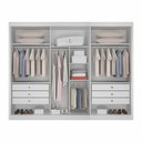 Ver imagem 4 de Guarda Roupa Casal 3 Portas de Correr 6 Gavetas com Espelho 100% MDF São Paulo Gold