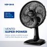 Ventilador de Mesa Mondial 30cm Super Power 6 Pás Turbo Vsp30 Preto - 220v - 2