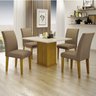 Conjunto Sala de Jantar Mesa com 4 Cadeiras Napoli  - 1
