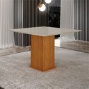 Ver imagem 6 de Conjunto Sala de Jantar Mesa com 4 Cadeiras Napoli Marrom/Freijó/Off White