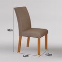 Ver imagem 4 de Conjunto Sala de Jantar Mesa com 4 Cadeiras Napoli Marrom/Freijó/Off White