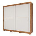 Ver imagem 2 de Guarda-Roupa Casal Catarina 2 Portas de Correr 4 Gavetas com Espelhos e Pés 100 MDF Pm Home