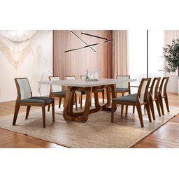 Conjunto de Jantar Mesa com 8 Cadeiras Genova - 1