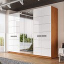 Ver imagem 1 de Guarda Roupa Casal 242,1cm 6 Portas com Espelho 240855 Lisboa Politorno Móveis