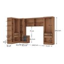 Ver imagem 7 de Conjunto Guarda-Roupa Modulado 10 Portas 6 Gavetas 7 Peças Yescasa Marrom/Nogal/Grafite