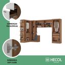 Ver imagem 2 de Conjunto Guarda-Roupa Modulado 10 Portas 6 Gavetas 7 Peças Yescasa Marrom/Nogal/Grafite