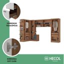Ver imagem 2 de Conjunto Guarda-Roupa Modulado 10 Portas 6 Gavetas 7 Peças Yescasa Marrom/Nogal/Grafite